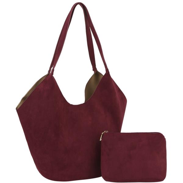 2IN1 SUEDE SLOUCHY SHOULDER W POUCH SET