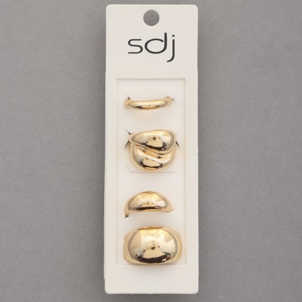 SDJ DOME ASSORTED RING SET