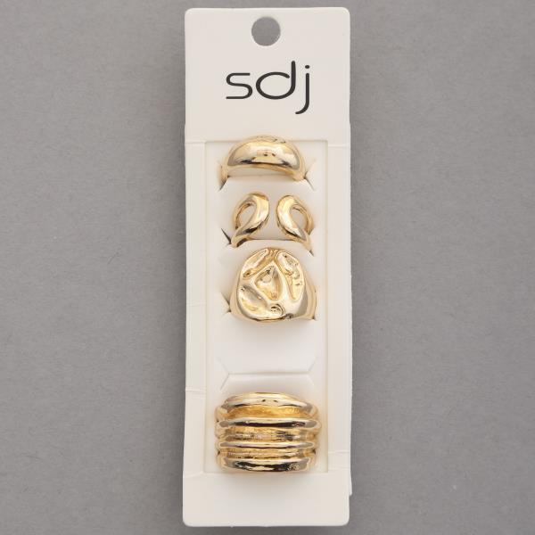 SDJ CHUNKY METAL RING SET