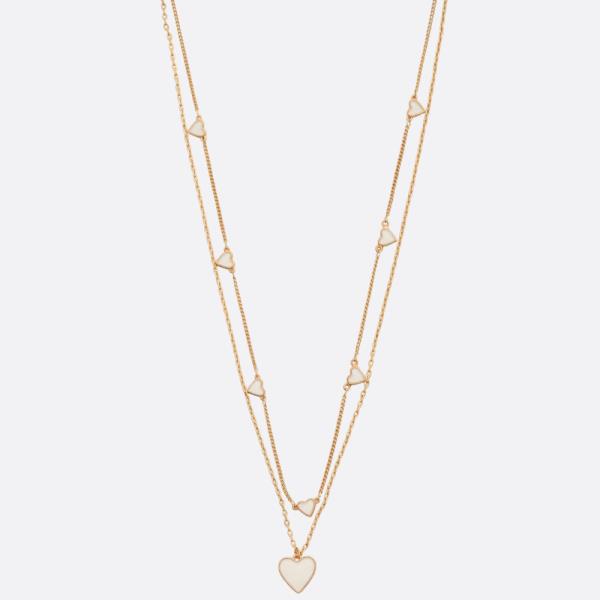 SDJ HEART STATION LAYERED NECKLACE