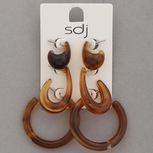 SDJ ACETATE ASSORTED EARRING SET