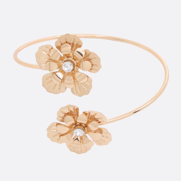 SDJ METAL DOUBLE FLOWER BRACELET