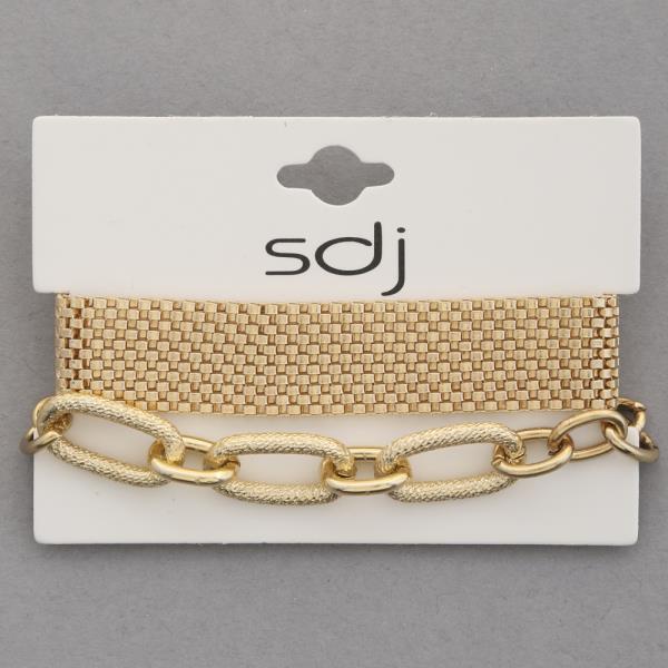 SDJ METAL 2 LINE BRACELET SET