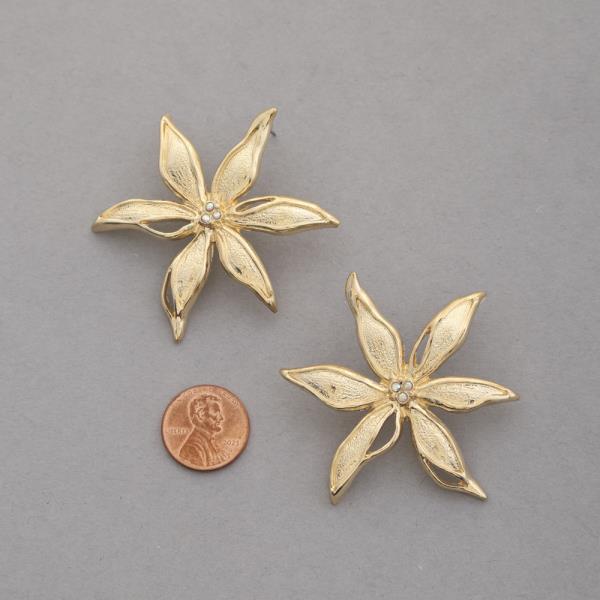 SDJ METAL FLOWER POST EARRING