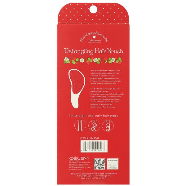 CELAVI STRAWBERRY SHORTCAKE DETANGLING PRINTED BRUSH