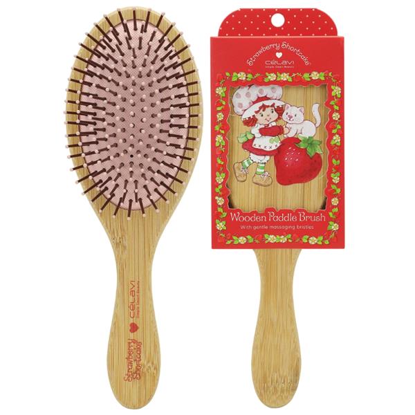 CELAVI STRAWBERRY SHORTCAKE WOODEN PADDLE BRUSH