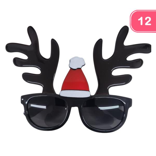 CHRISTMAS SANTA RUDOLPH SUNGLASS (12 UNITS)