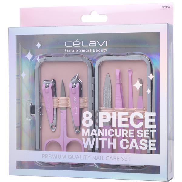 CELAVI 8PC MANICURE SET W CASE