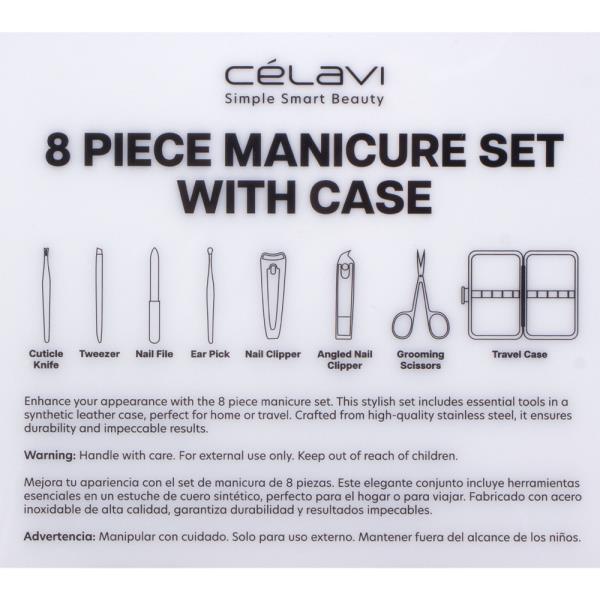 CELAVI 8PC MANICURE SET W CASE