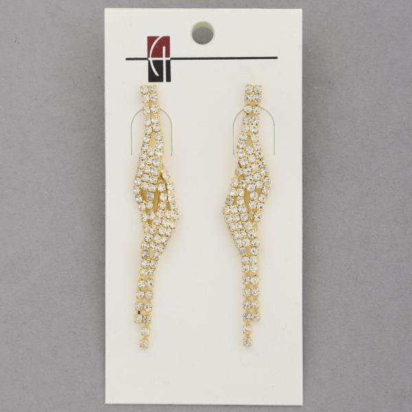 RHINESTONE DANGLE EARRING