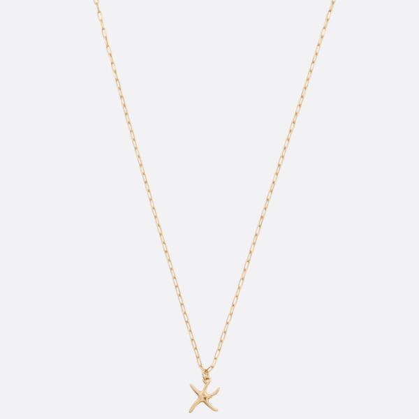 DAINTY STARFISH METAL NECKLACE