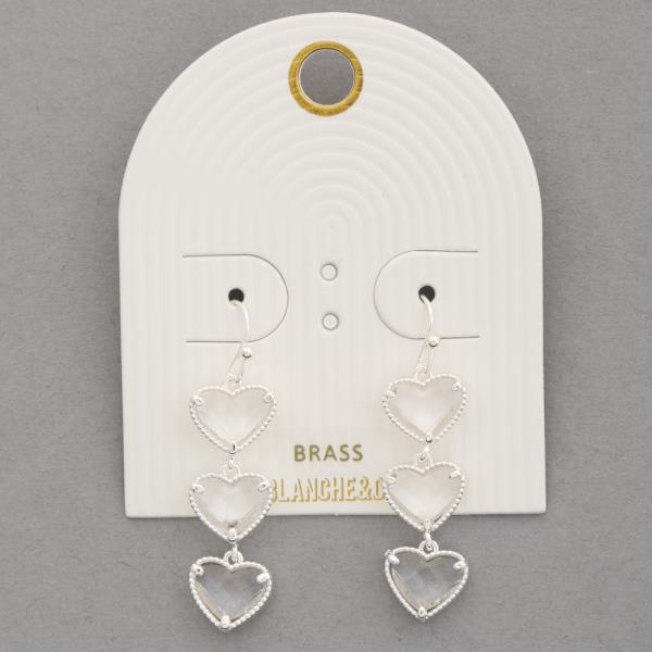 TRIPLE HEART DANGLE EARRING