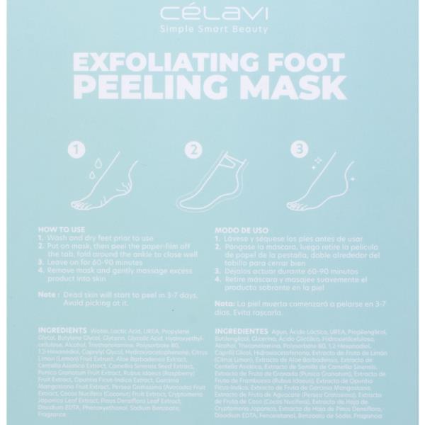 CELAVI EXFOLIATING FOOT PEELING MASK LEMON