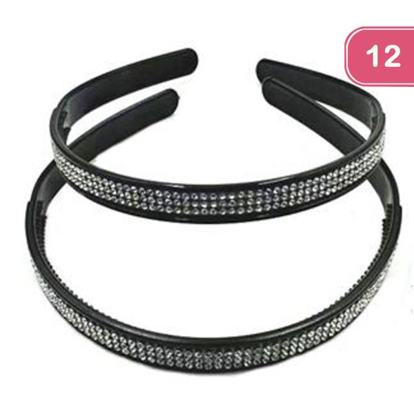 RHINESTONE HEADBAND 2 PC SET (12 UNITS)