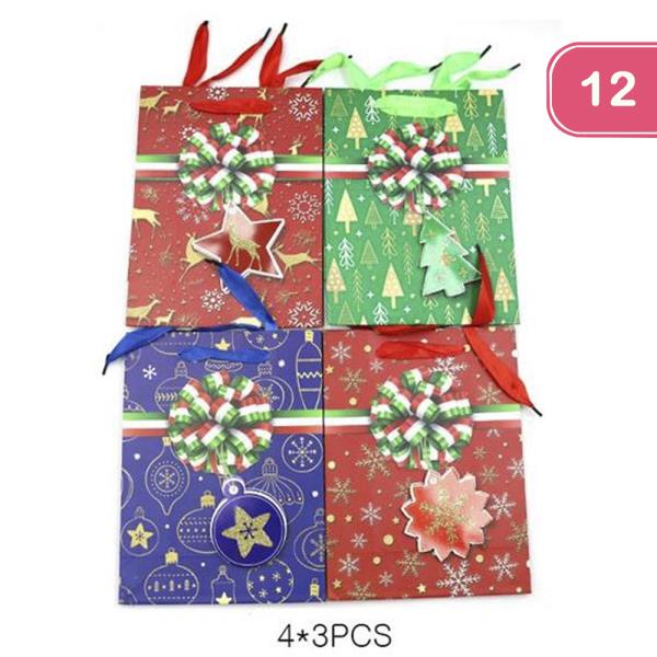 CHRISTMAS PAPER GIFT BAG (12 UNITS)