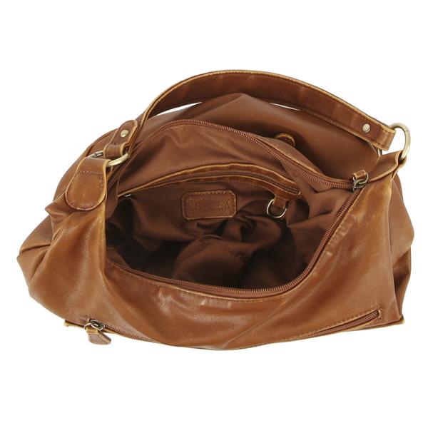 (ONLINE ONLY) Stylish front pocket zipper shoulder hobo bag