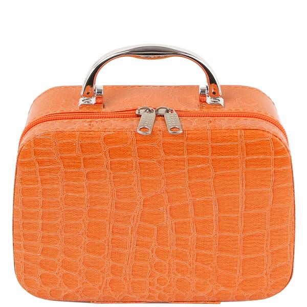 (ONLINE ONLY) Croc textured travel cosmetic case bag