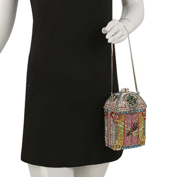 (ONLINE ONLY) Multi color bird cage evening bag