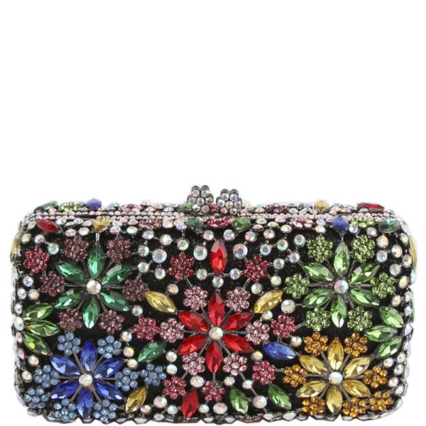 (ONLINE ONLY) Multi color crystal evening clutch bag