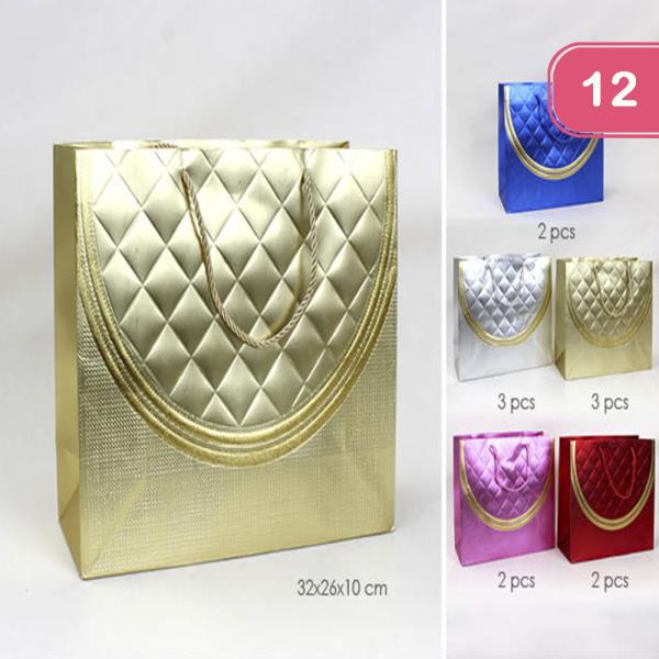 METALLIC PAPER GIFT BAG (12 UNITS)