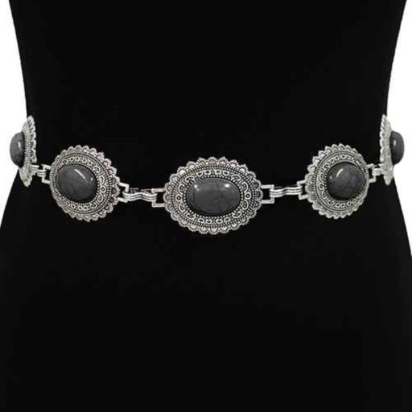 WESTERN CONCHO LINK CHAIN BELT