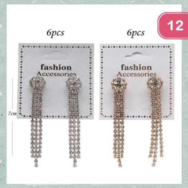 RHINESTONE EARRING (12 UNITS)