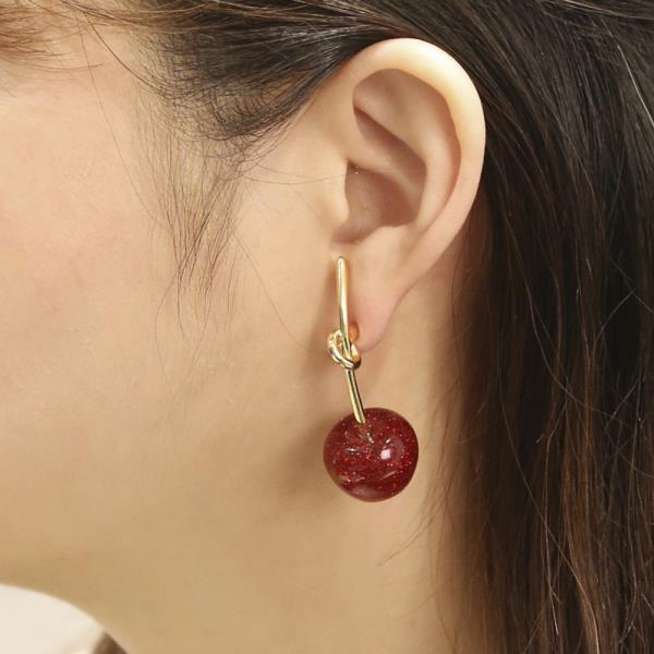 14K GOLD DIPPED CRIMSON SPARK EARRINGS