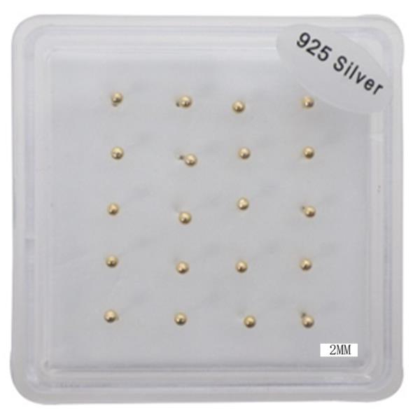 925 SILVER BALL NOSE STUD EARRING