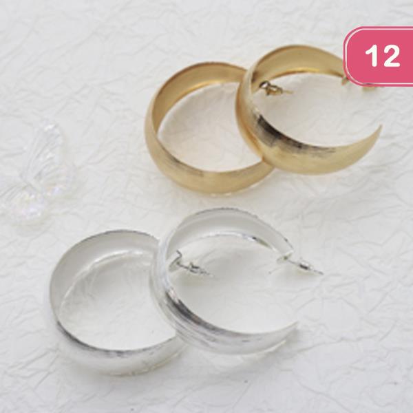 METAL HOOP EARRING (12 UNITS)