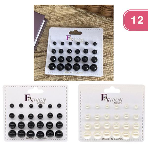 BALL STUD EARRING (12 UNITS)