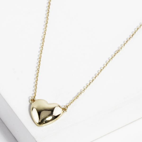 HEART PENDANT METAL NECKLACE