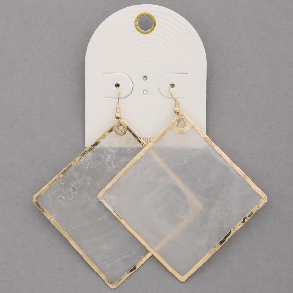 MOTHER OF PEARL DANGLE EARRING