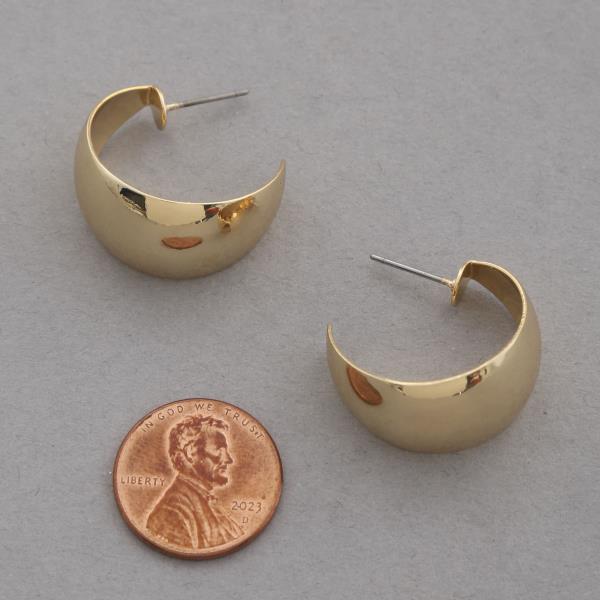 SODAJO WIDE OPEN HOOP GOLD DIPPED EARRING