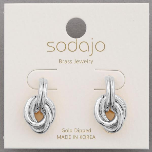 SODAJO KNOT LINK GOLD DIPPED EARRING