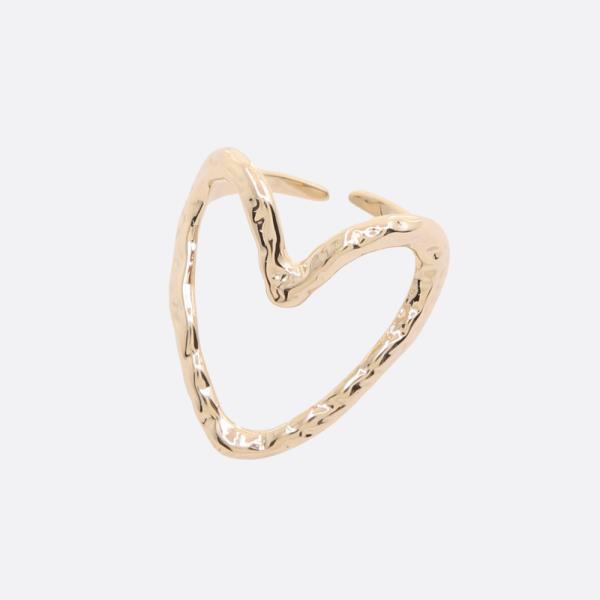 SODAJO HEART SHAPE GOLD DIPPED RING