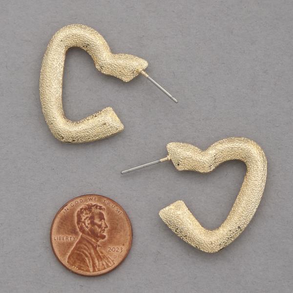 SODAJO OPEN HEART GOLD DIPPED EARRING