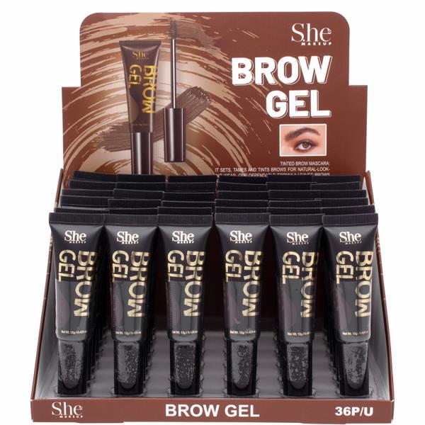 SHE MAKEUP BROW GEL (36 UNITS)