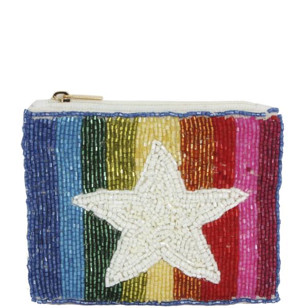 SEED BEAD STAR COIN PURSE BAG