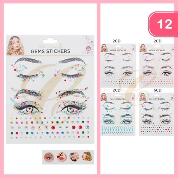 FACE GEMS STICKER (12 UNITS)