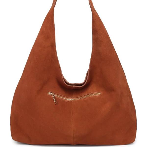 AMBER SHOULDER HOBO SUEDE BAG