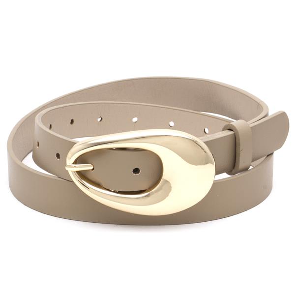 SMOOTH METAL SHAPED BUCKLE BELT