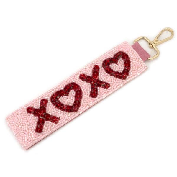 SEED BEAD XOXO KEYCHAIN