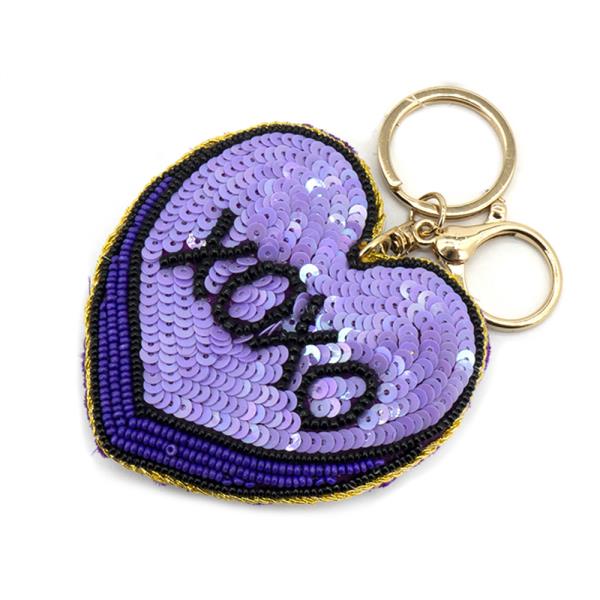 SEED BEAD LOVE HEART KEHCHAIN