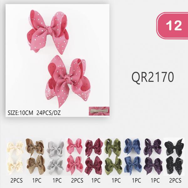 RIBBON HAIR PIN SET (12 UNITS)