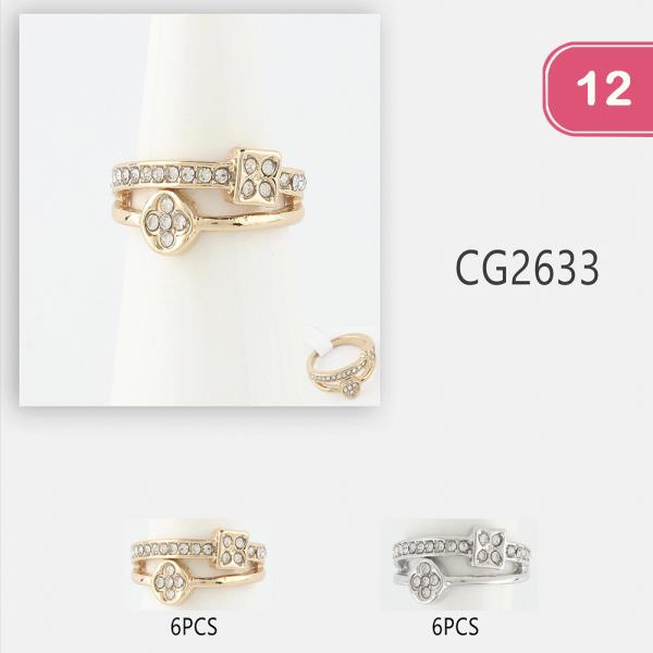 RHINESTONE RING (12 UNITS)