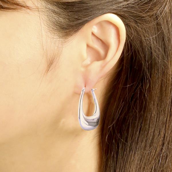 14K GOLD/WHITE GOLD DIPPED SCULPTED FLOW EARRINGS