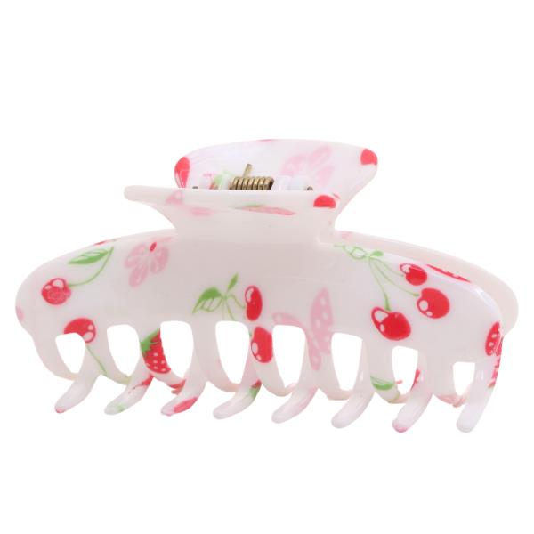 CHERRY PATTERN CLAW HAIR CLIP