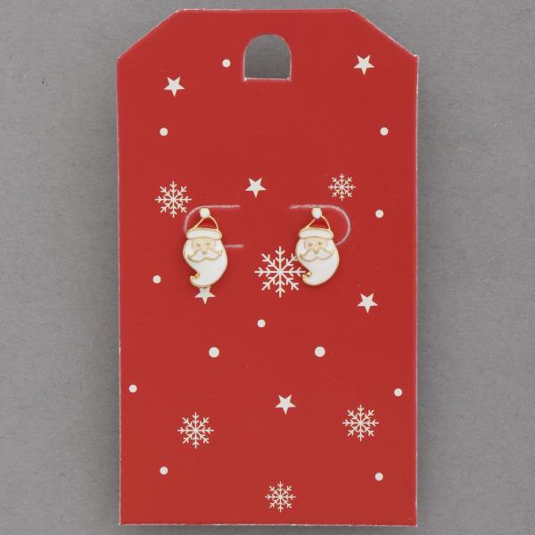 DAINTY SANTA CLAUS STUD EARRING