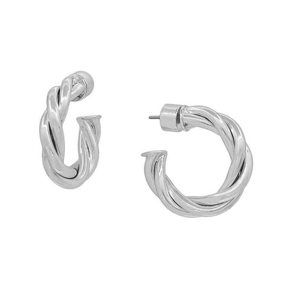 TWISTED BOLD METAL HOOP EARRING