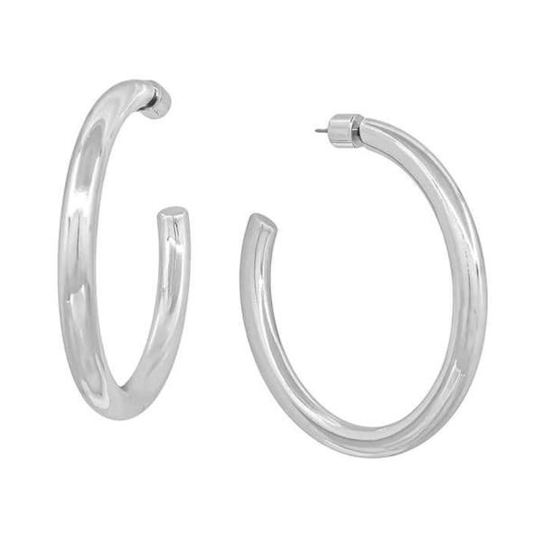 MEDIUM WIDTH OVAL SHAPE METAL HOOP EARRING